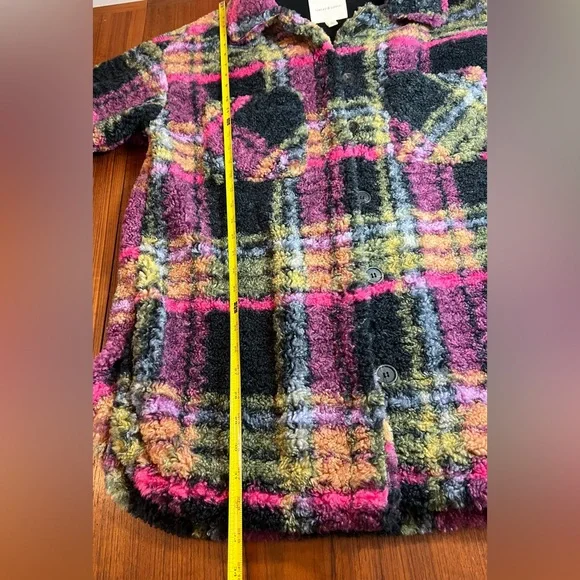 Thread & Supply Plaid Sherpa Shacket | Cozy NWOT | Size M - Picture 9 of 11